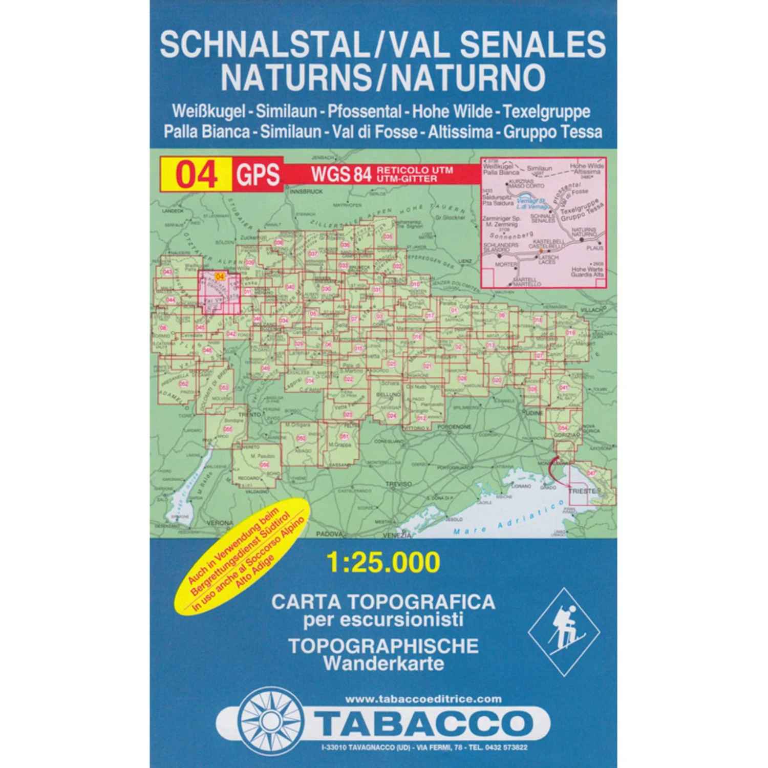 TABACCO 04 SCHNALSTAL - Wanderkarte 3 TABACCO 04 SCHNALSTAL - Wanderkarte