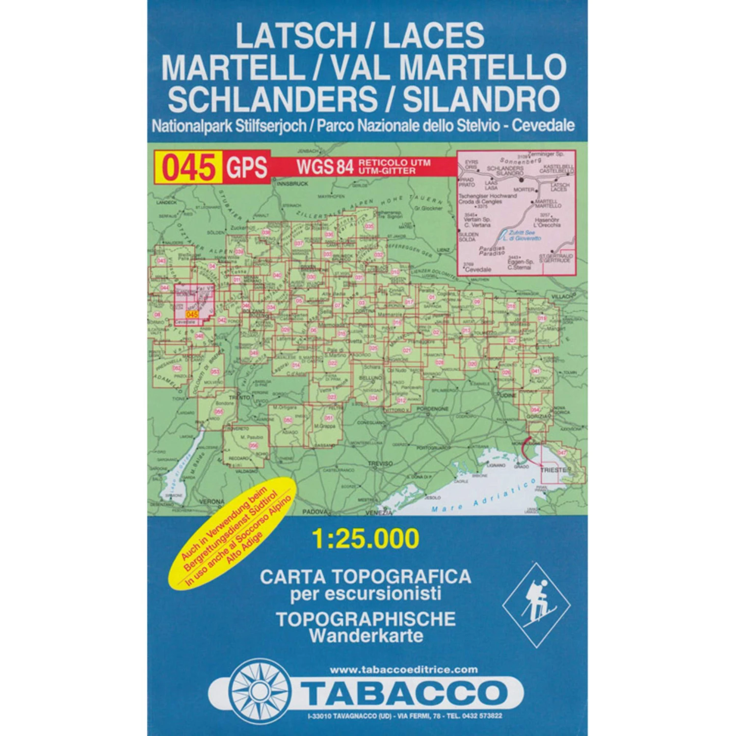 TABACCO 045 MARTELL SCHLANDERS LATSCH - Wanderkarte 3 TABACCO 045 MARTELL SCHLANDERS LATSCH - Wanderkarte