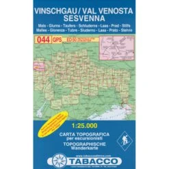 TABACCO 044 VINSCHGAU SESVENNA - Wanderkarte