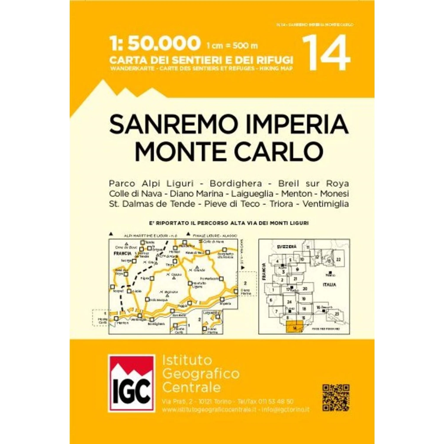 14 SAN REMO - IMPERIA - MONTE CARLO - Wanderkarte 3 14 SAN REMO - IMPERIA - MONTE CARLO - Wanderkarte