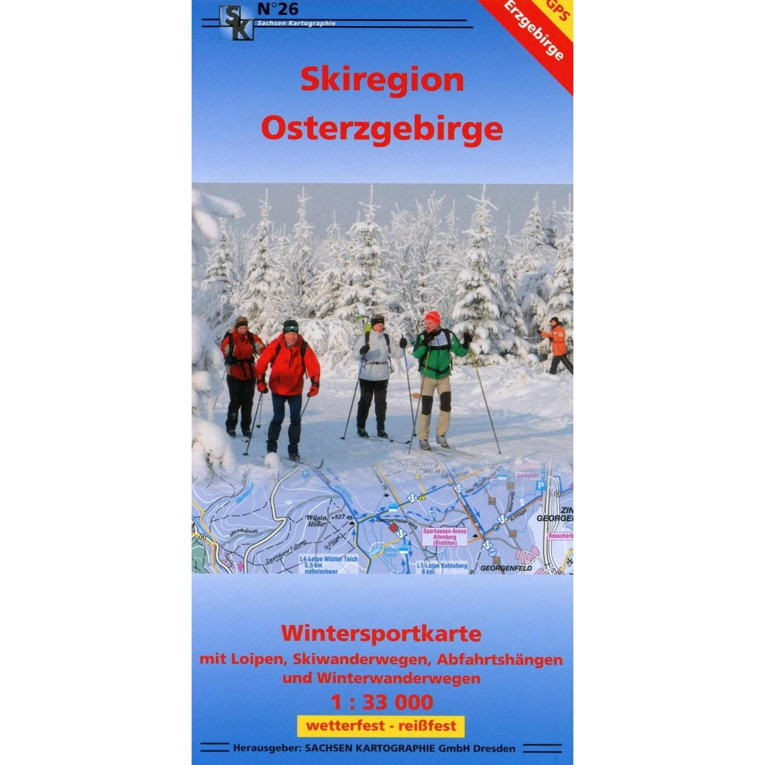 Wintersportkarte Skiregion Osterzgebirge 1:33 000 - Winterwanderkarte 3 Wintersportkarte Skiregion Osterzgebirge 1:33 000 - Winterwanderkarte