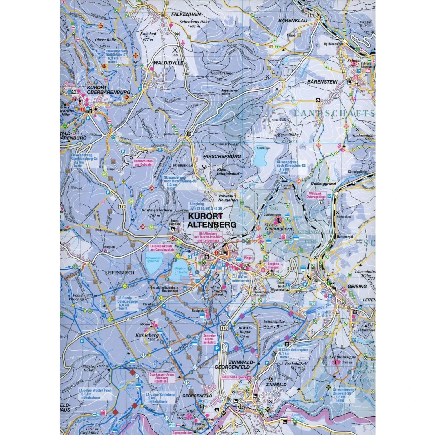 Wintersportkarte Skiregion Osterzgebirge 1:33 000 - Winterwanderkarte 5 Wintersportkarte Skiregion Osterzgebirge 1:33 000 - Winterwanderkarte – Bild 3