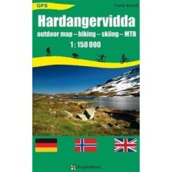 HARDANGERVIDDA OUTDOOR MAP 1:150T - Wanderkarte