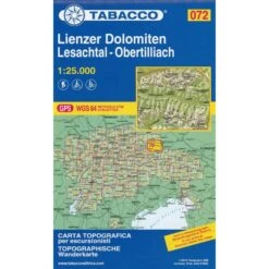 Tabacco Wandern 1 : 25 000 Lienzer Dolomiten -Lesachtal-Obertilliach-Lienz - Wanderkarte