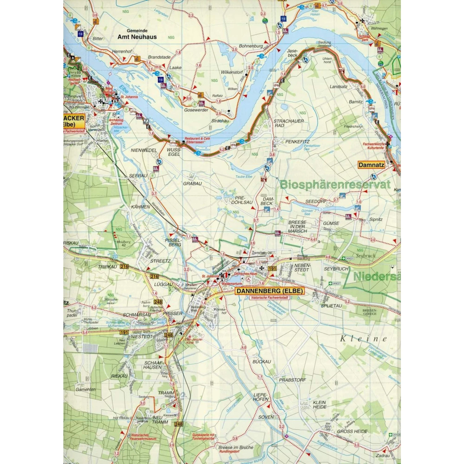 Radwander- Und Wanderkarte Wendland.Elbe. Hitzacker, Dömitz, Lüchow, Dannenberg Und Umgebung 1: 50 000 - Wanderkarte 5 Radwander- Und Wanderkarte Wendland.Elbe. Hitzacker, Dömitz, Lüchow, Dannenberg Und Umgebung 1: 50 000 - Wanderkarte – Bild 3