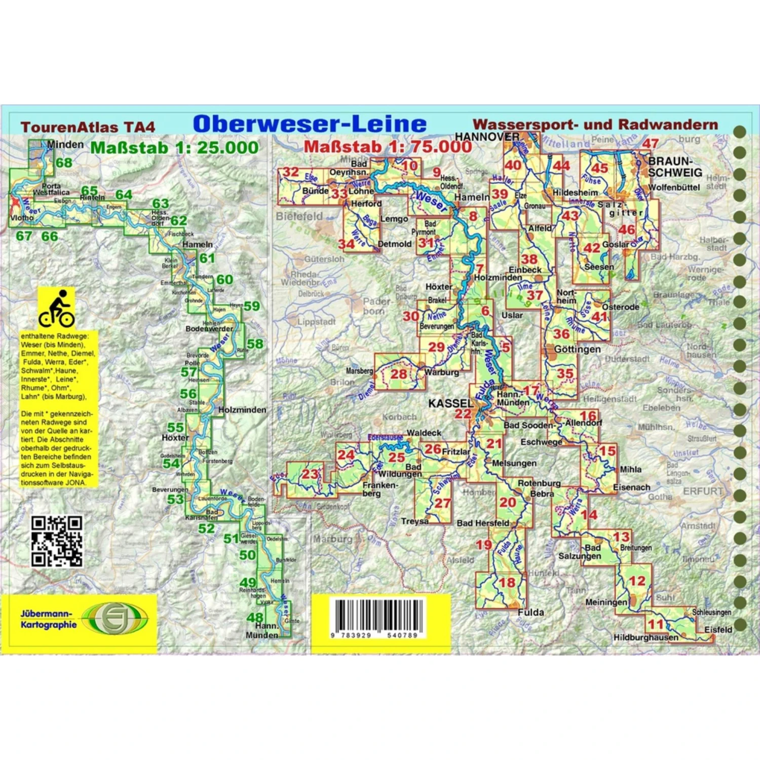 TOURENATLAS TA4 WASSERWANDERN 04 OBERWESER-LEINE - Wasserkarte 4 TOURENATLAS TA4 WASSERWANDERN 04 OBERWESER-LEINE - Wasserkarte – Bild 2