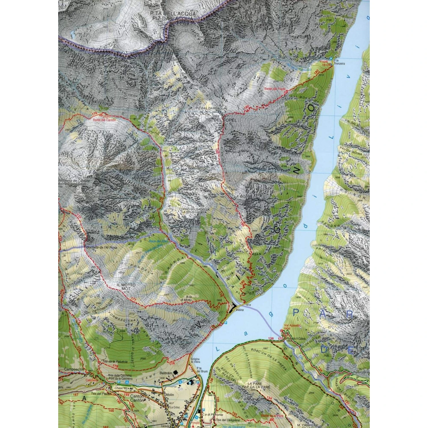 Wanderkarte 69 Livigno - Bormio - Val Viola - Val Di Fraele 1:25 000 - Wanderkarte 4 Wanderkarte 69 Livigno - Bormio - Val Viola - Val Di Fraele 1:25 000 - Wanderkarte – Bild 2