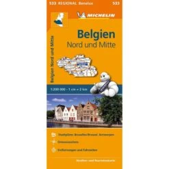 Michelin Belgien Nord Und Mitte. 1:200.000 - Straßenkarte