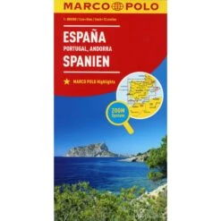 MARCO POLO Länderkarte Spanien, Portugal, Andorra 1:800 000 - Straßenkarte
