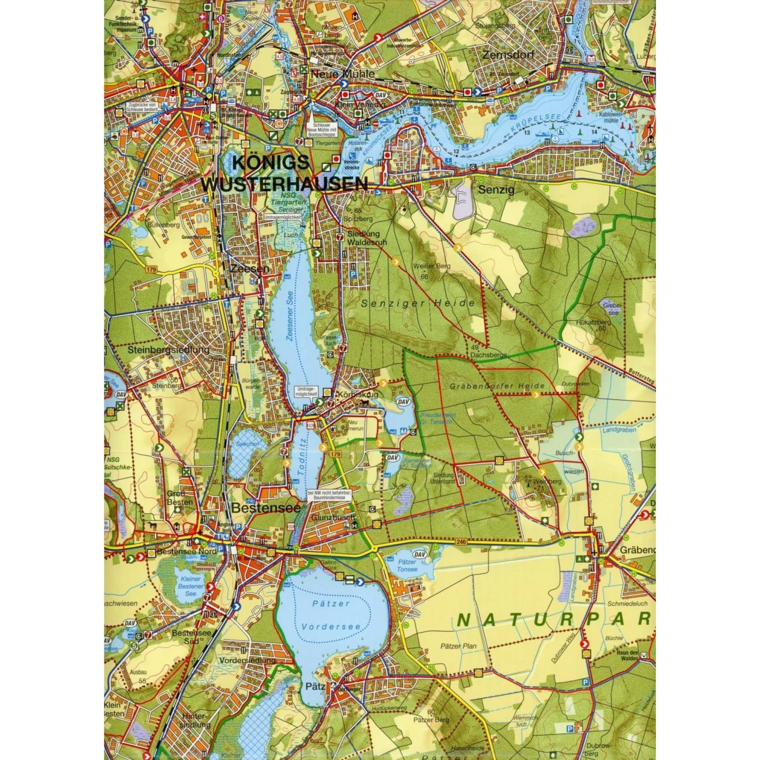 Dahme-Seen: Königs Wusterhausen, Teupitz 1 : 35 000 Rad-, Wander- Und Gewässerkarte - Fahrradkarte 4 Dahme-Seen: Königs Wusterhausen, Teupitz 1 : 35 000 Rad-, Wander- Und Gewässerkarte - Fahrradkarte – Bild 2
