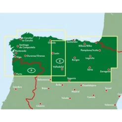 Spanien - Jakobsweg, Autokarte 1:400.000 - Straßenkarte -Sport Kleidung Welt 5637389326 b fb spanien jakobsweg 24