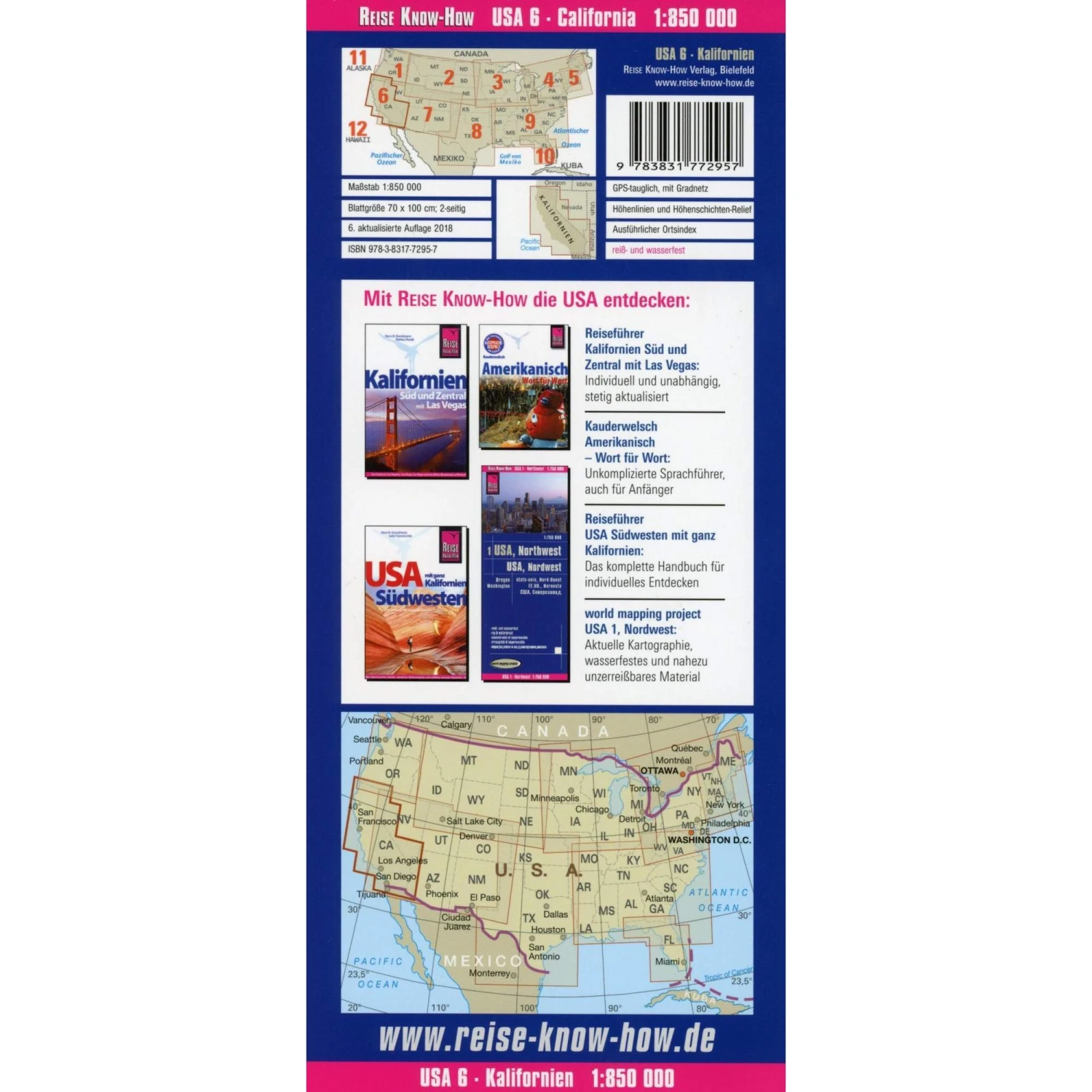 Reise Know-How Landkarte USA 6, Kalifornien 1:850.000 - Straßenkarte 4 Reise Know-How Landkarte USA 6, Kalifornien 1:850.000 - Straßenkarte – Bild 2