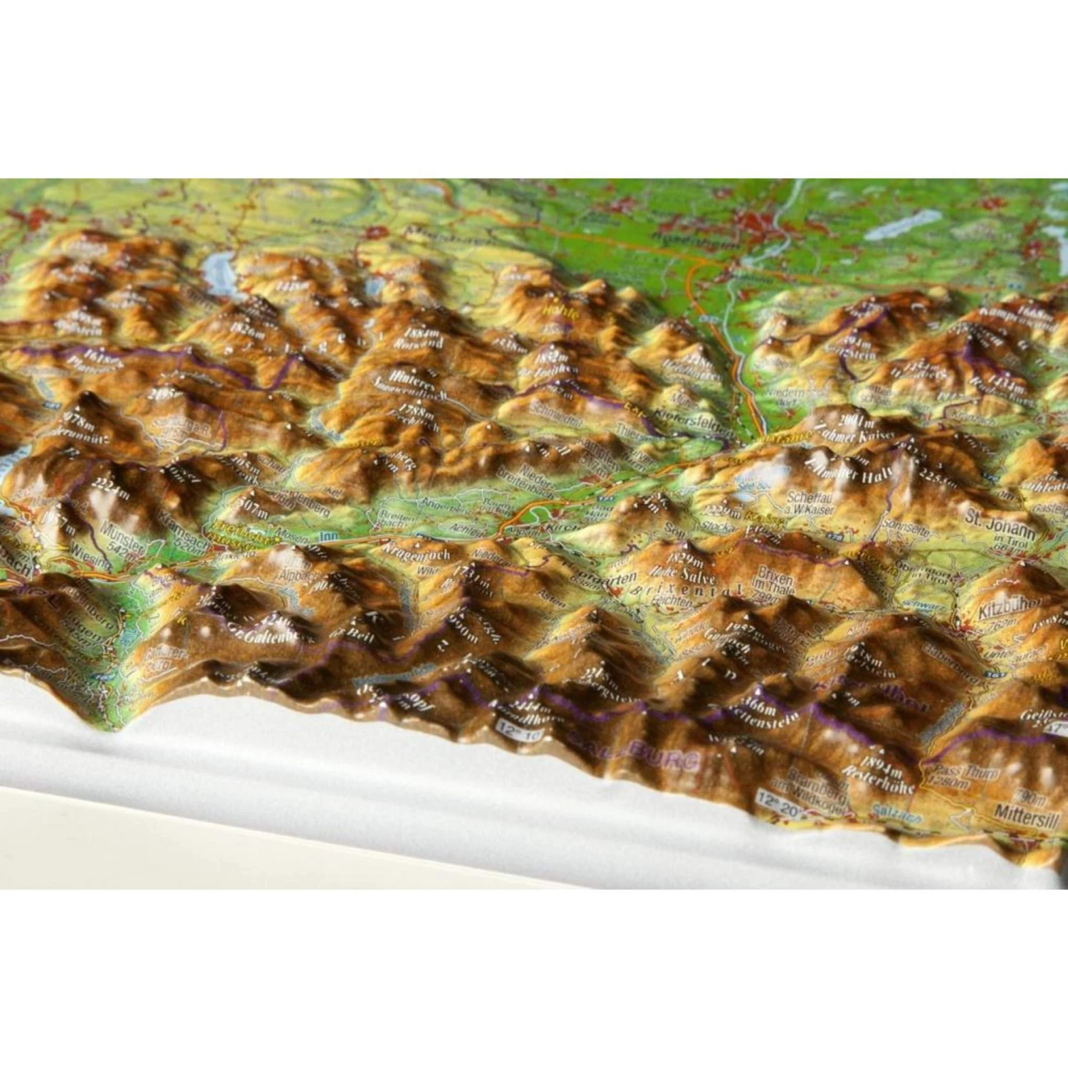 Reliefkarte Bayerisches Oberland 1 : 400.000 - Karte 4 Reliefkarte Bayerisches Oberland 1 : 400.000 - Karte – Bild 2