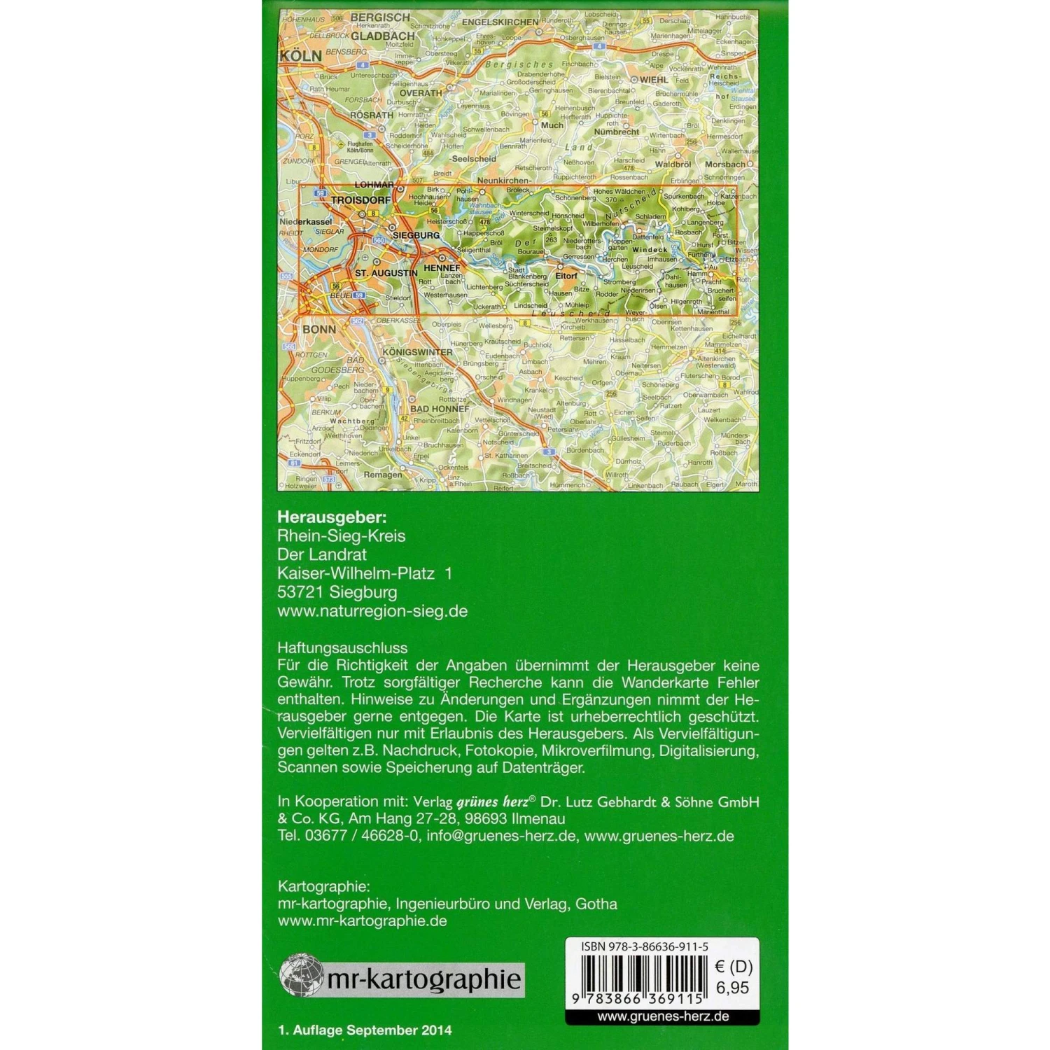 Naturregion Sieg Wanderkarte - Wanderkarte 4 Naturregion Sieg Wanderkarte - Wanderkarte – Bild 2