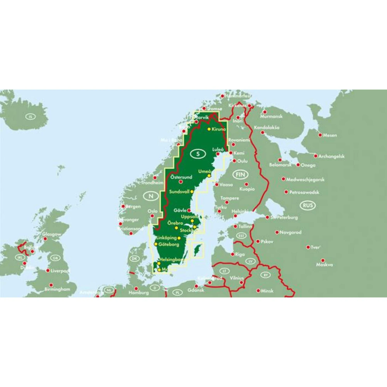Schweden, Autoatlas 1:250.000 - 1:400.000 - Straßenkarte 4 Schweden, Autoatlas 1:250.000 - 1:400.000 - Straßenkarte – Bild 2