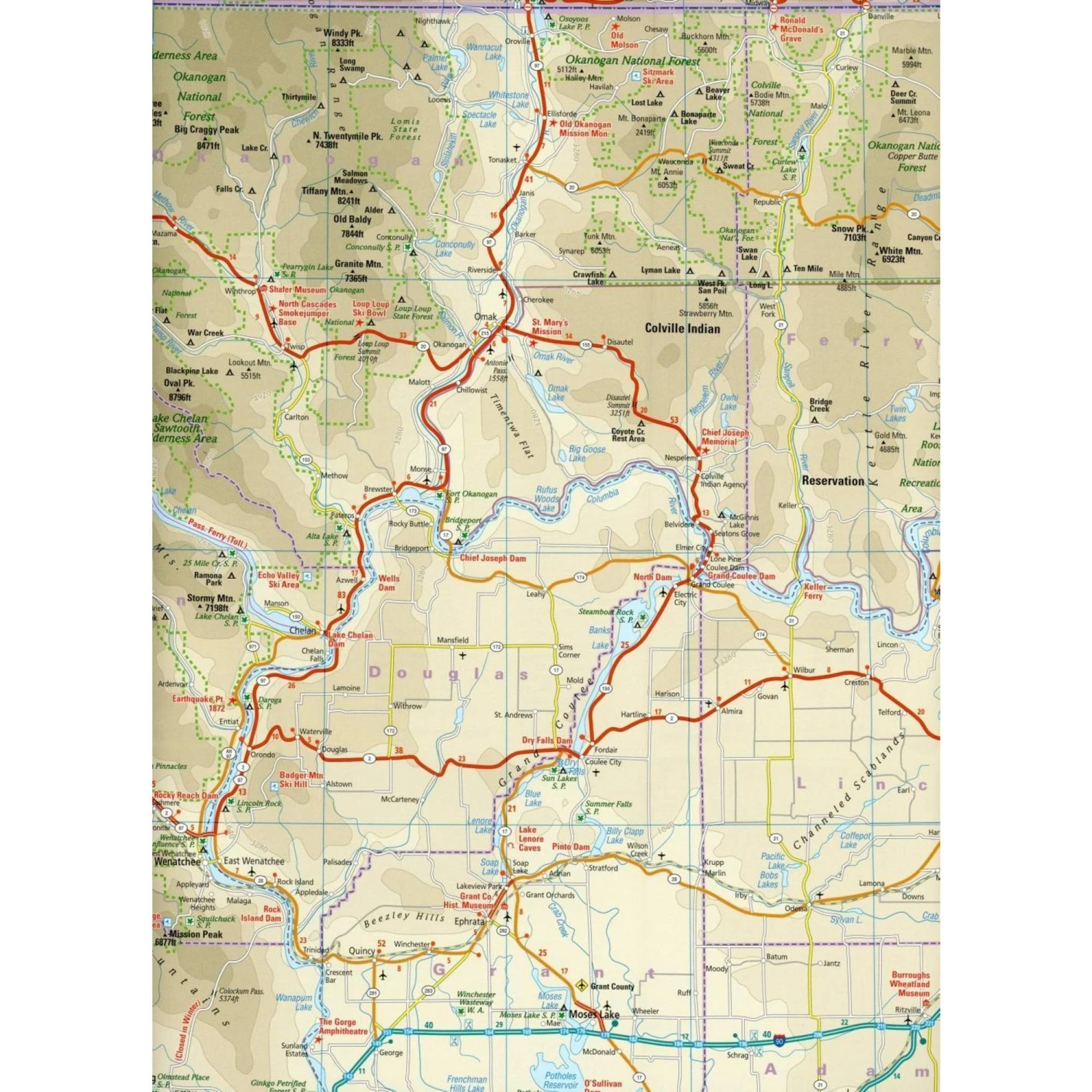 Reise Know-How Landkarte USA 01, Nordwest (1:750.000) : Washington Und Oregon - Straßenkarte – Bild 3