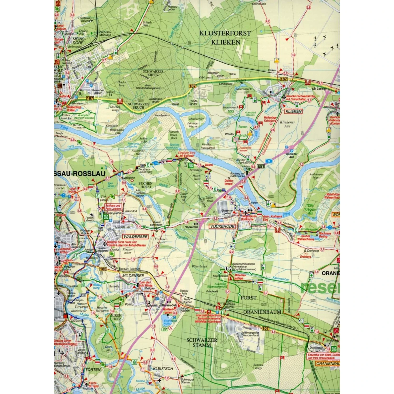 Gartenreich Dessau-Wörlitz Und Umgebung 1 : 50 000. Radwander- Und Wanderkarte - Wanderkarte 5 Gartenreich Dessau-Wörlitz Und Umgebung 1 : 50 000. Radwander- Und Wanderkarte - Wanderkarte – Bild 3