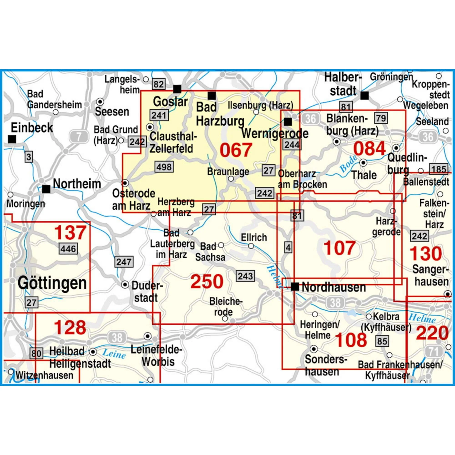 Große Wanderkarte-, Ski- Und Radwanderkarte Nationalpark Harz 1 : 35 000 - Wanderkarte – Bild 2