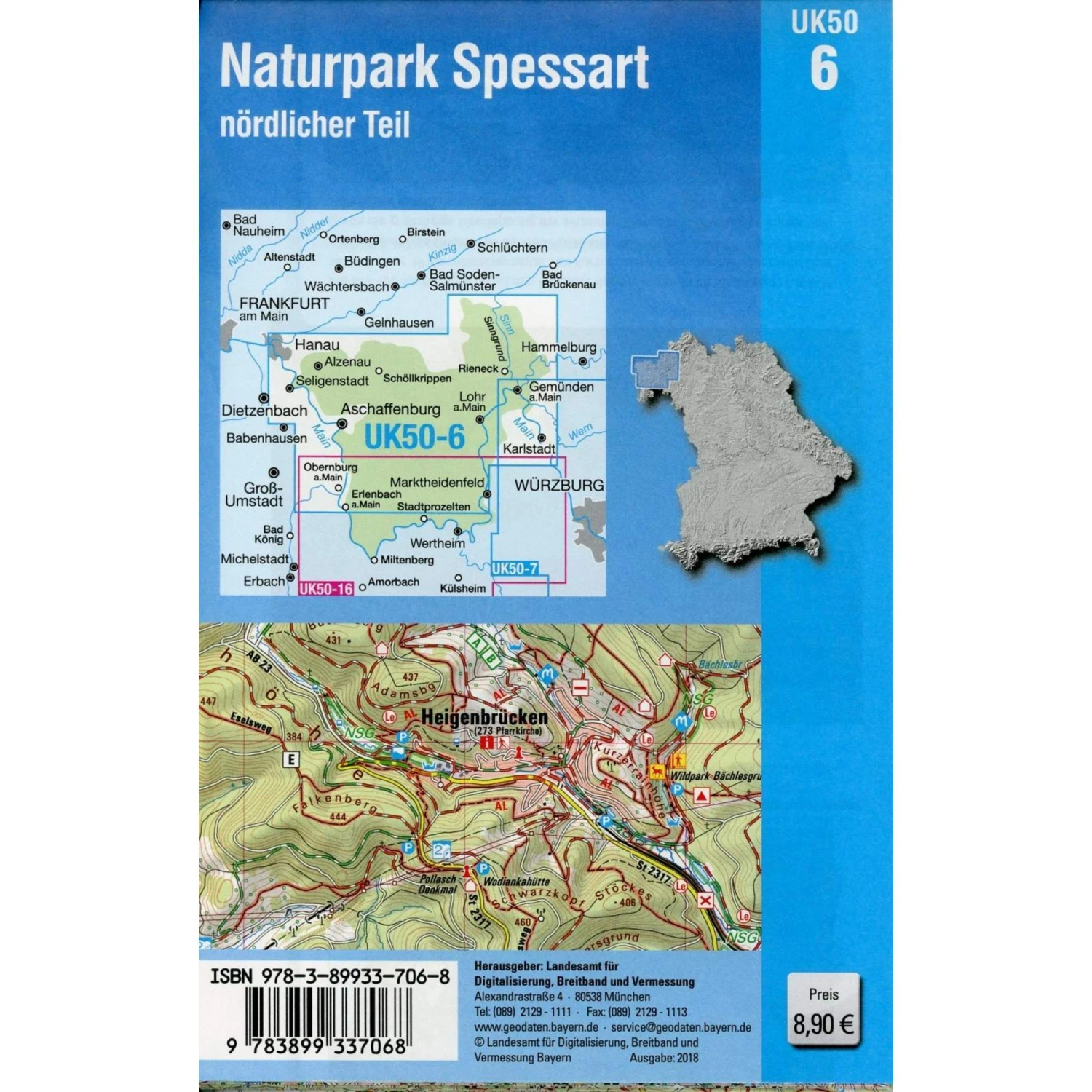 Naturpark Spessart Nördlicher Teil 1 : 50 000 (UK50-6) - Wanderkarte 4 Naturpark Spessart Nördlicher Teil 1 : 50 000 (UK50-6) - Wanderkarte – Bild 2