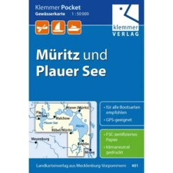 KLEMMER POCKET GEWÄSSERKARTE MÜRITZ - Wasserkarte