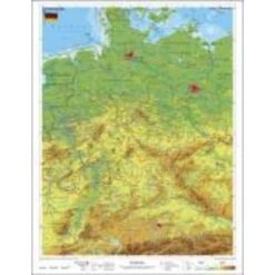 Deutschland, Physisch 1 : 1 100 000. Wandkarte Kleinformat Ohne Metallstäbe - Poster