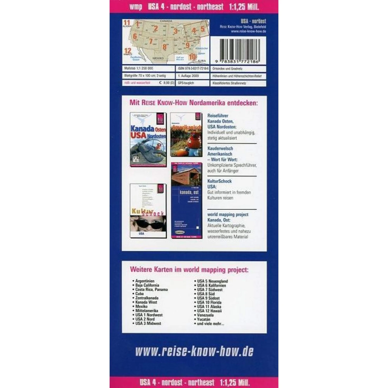 World Mapping Project USA 04. Nordost 1 : 1 250 000 - Straßenkarte 4 World Mapping Project USA 04. Nordost 1 : 1 250 000 - Straßenkarte – Bild 2