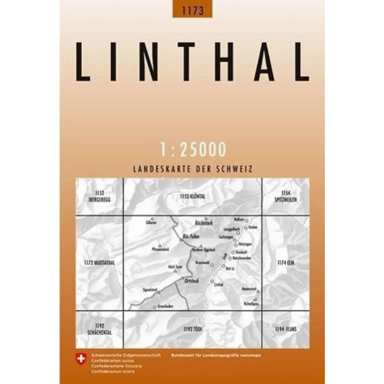 Swisstopo 1 : 25 000 Linthal - Wanderkarte 3 Swisstopo 1 : 25 000 Linthal - Wanderkarte