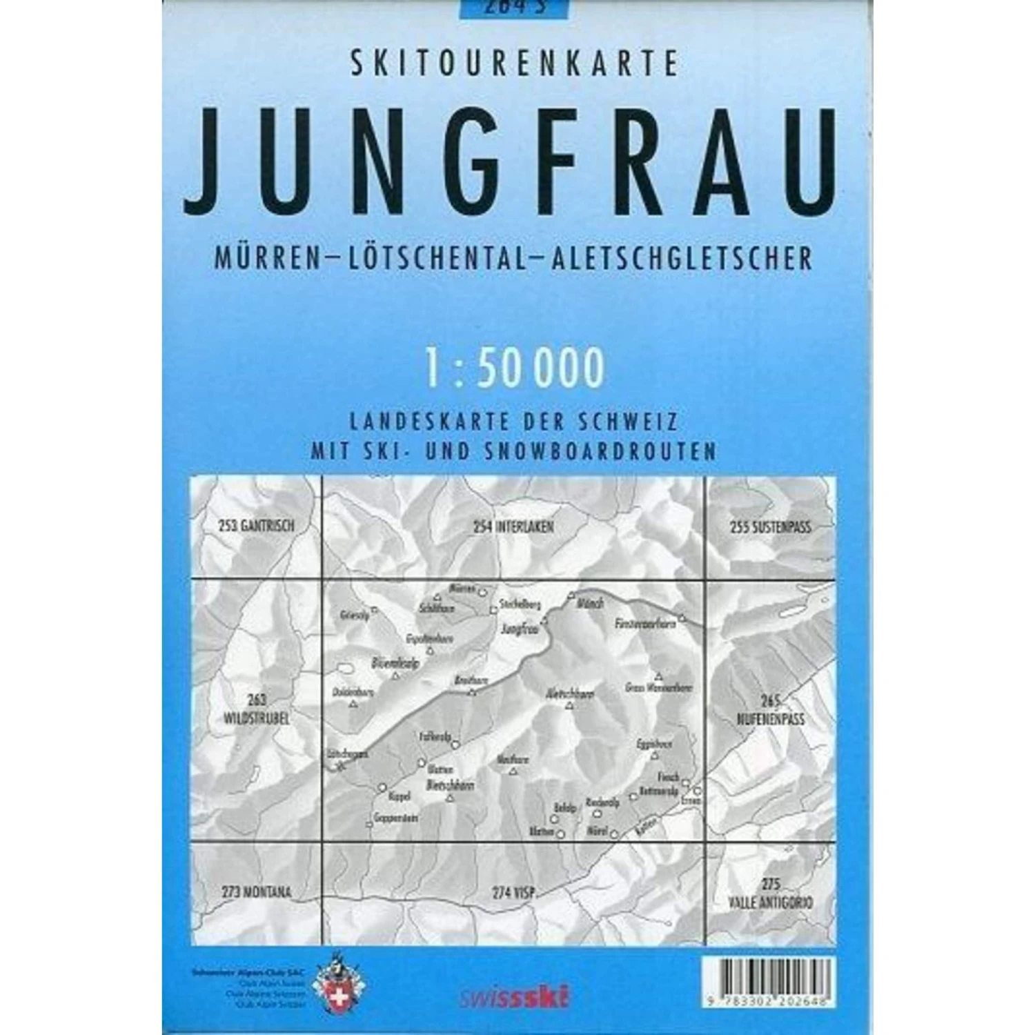 Swisstopo 1 : 50 000 Jungfrau Skitourenkarte - Wanderkarte 4 Swisstopo 1 : 50 000 Jungfrau Skitourenkarte - Wanderkarte – Bild 2