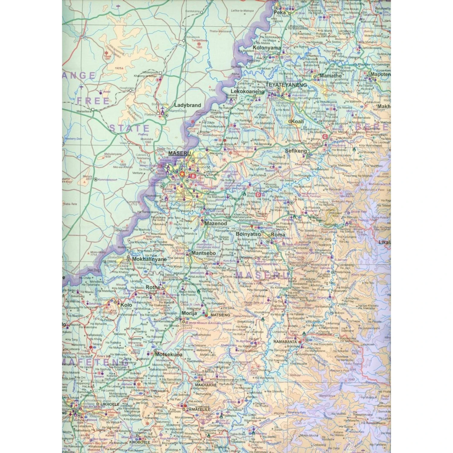 Swaziland Travel Reference Map 1 : 250 000 - Karte 4 Swaziland Travel Reference Map 1 : 250 000 - Karte – Bild 2