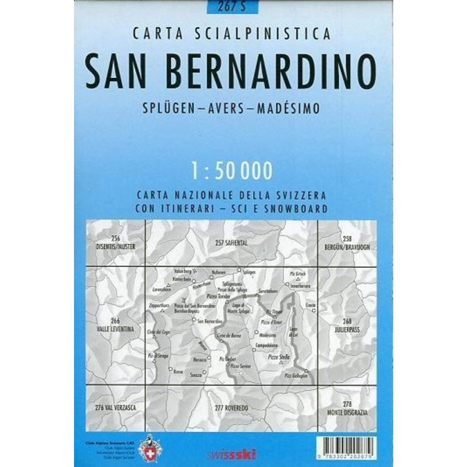 Swisstopo 1 : 50 000 San Bernardino Ski - Wanderkarte 4 Swisstopo 1 : 50 000 San Bernardino Ski - Wanderkarte – Bild 2