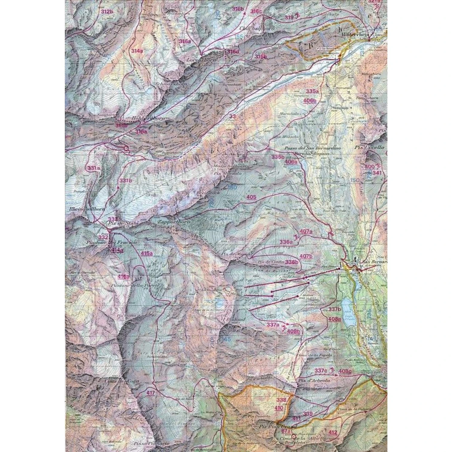 Swisstopo 1 : 50 000 San Bernardino Ski - Wanderkarte 5 Swisstopo 1 : 50 000 San Bernardino Ski - Wanderkarte – Bild 3