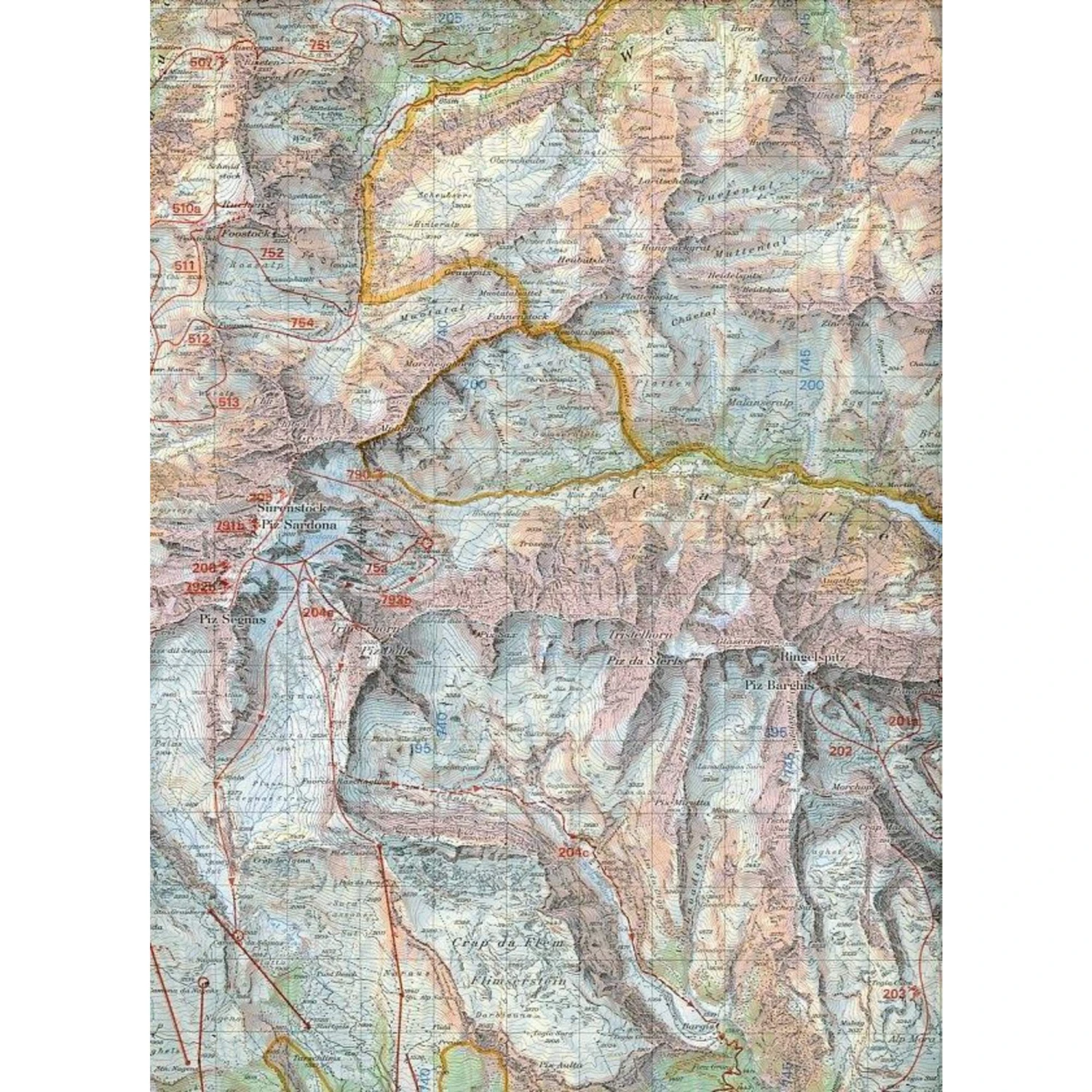 Swisstopo 1 : 50 000 Sardona Schneeschuh- Und Skitourenkarte - Wanderkarte 5 Swisstopo 1 : 50 000 Sardona Schneeschuh- Und Skitourenkarte - Wanderkarte – Bild 3