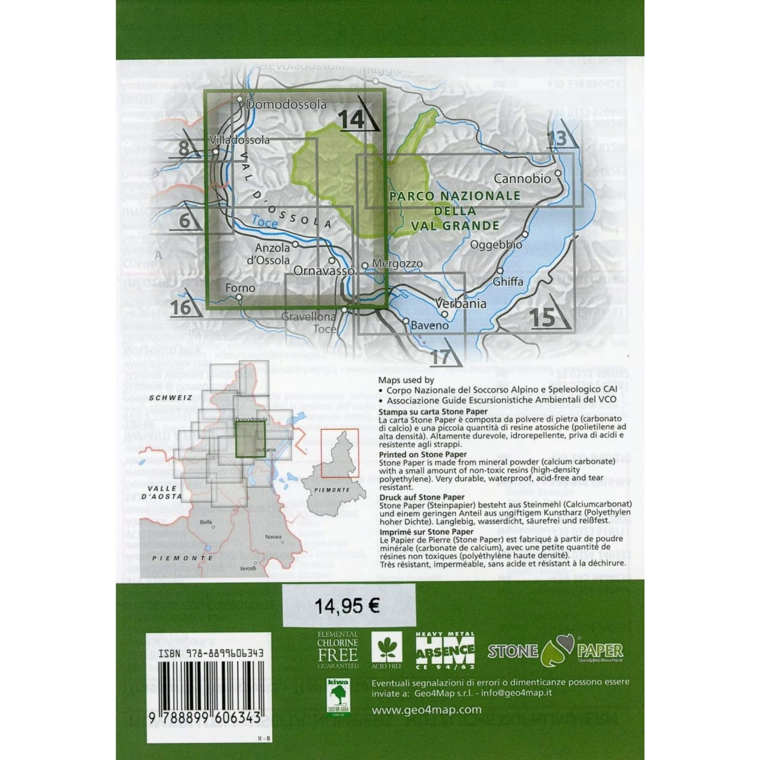 Val Grande 1 : 25.000 - Wanderkarte 4 Val Grande 1 : 25.000 - Wanderkarte – Bild 2