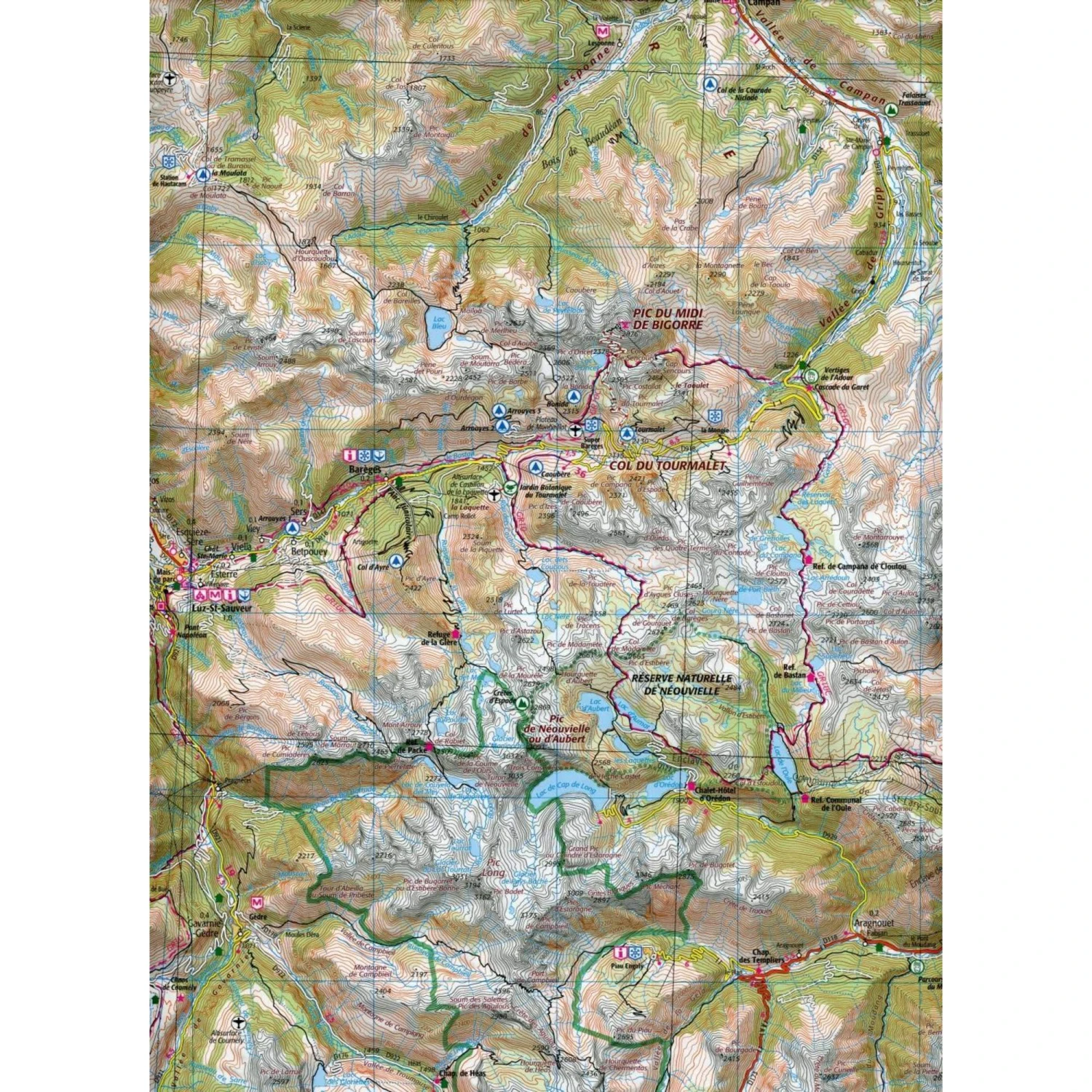 Pau.Tarbes.Bagnères-de-Luchon 1:100 000 - Karte 5 Pau.Tarbes.Bagnères-de-Luchon 1:100 000 - Karte – Bild 3