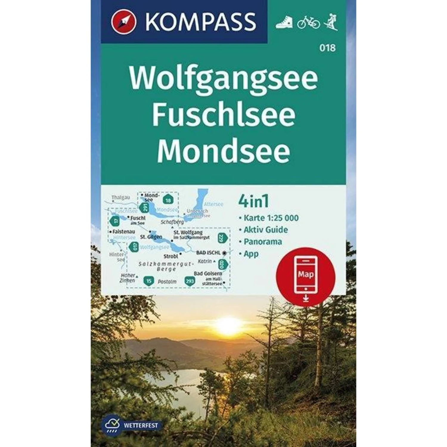 Wolfgangsee, Fuschlsee, Mondsee 1:25 000 - Wanderkarte 3 Wolfgangsee, Fuschlsee, Mondsee 1:25 000 - Wanderkarte
