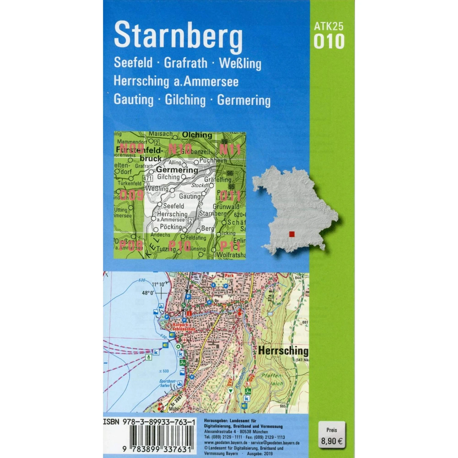 ATK25-O10 Starnberg (Amtliche Topographische Karte 1:25000) - Wanderkarte 4 ATK25-O10 Starnberg (Amtliche Topographische Karte 1:25000) - Wanderkarte – Bild 2