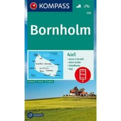 KOMPASS WANDERKARTE BORNHOLM 1:50 000 - Wanderkarte