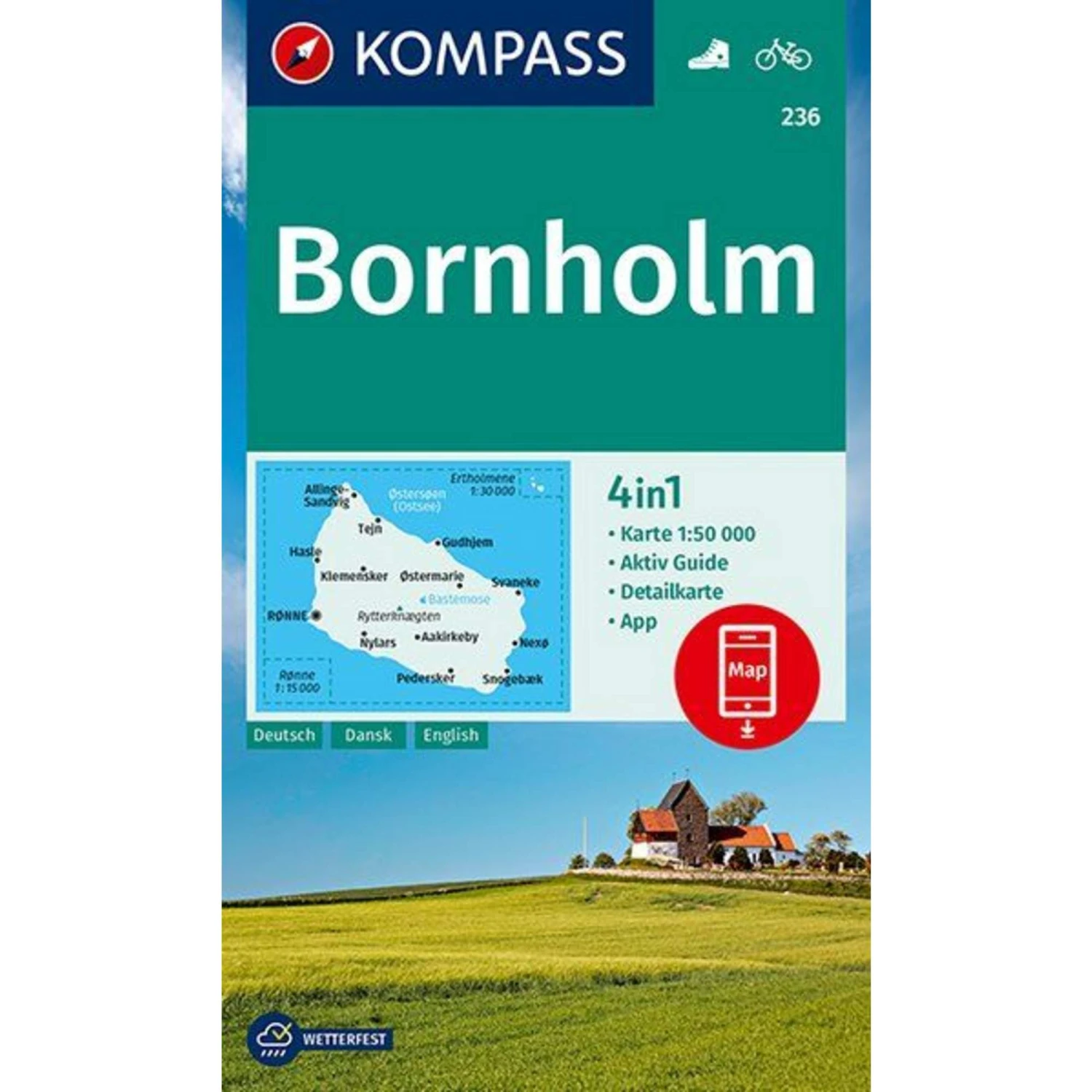 KOMPASS WANDERKARTE BORNHOLM 1:50 000 - Wanderkarte 3 KOMPASS WANDERKARTE BORNHOLM 1:50 000 - Wanderkarte