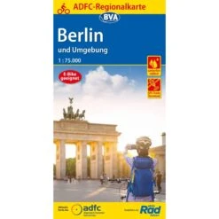 ADFC-REGIONALKARTE BERLIN UND UMGEBUNG MIT KNOTENPUNKTNETZ - Fahrradkarte