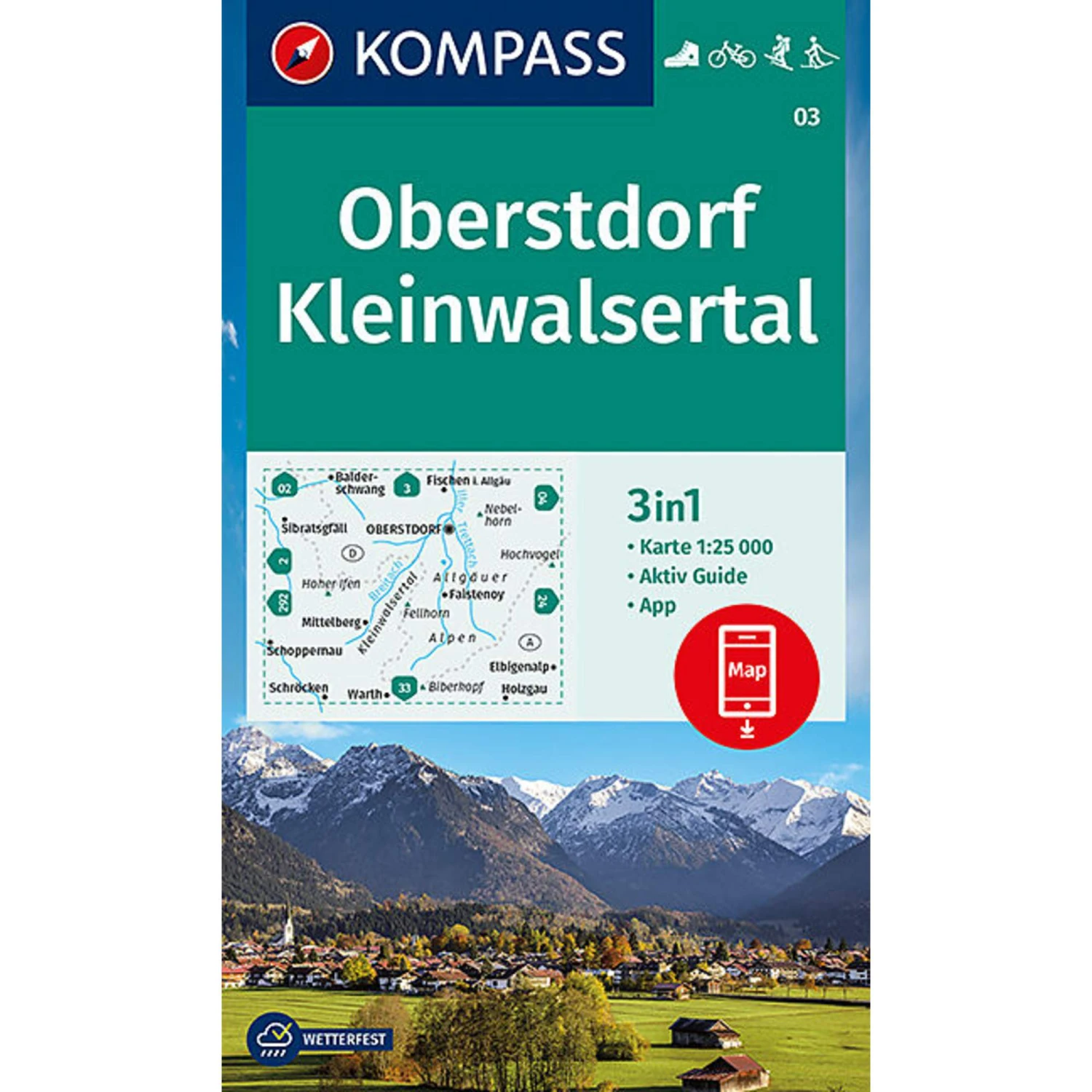 KOMPASS WANDERKARTE OBERSTDORF, KLEINWALSERTAL 1:25 000 3 KOMPASS WANDERKARTE OBERSTDORF, KLEINWALSERTAL 1:25 000