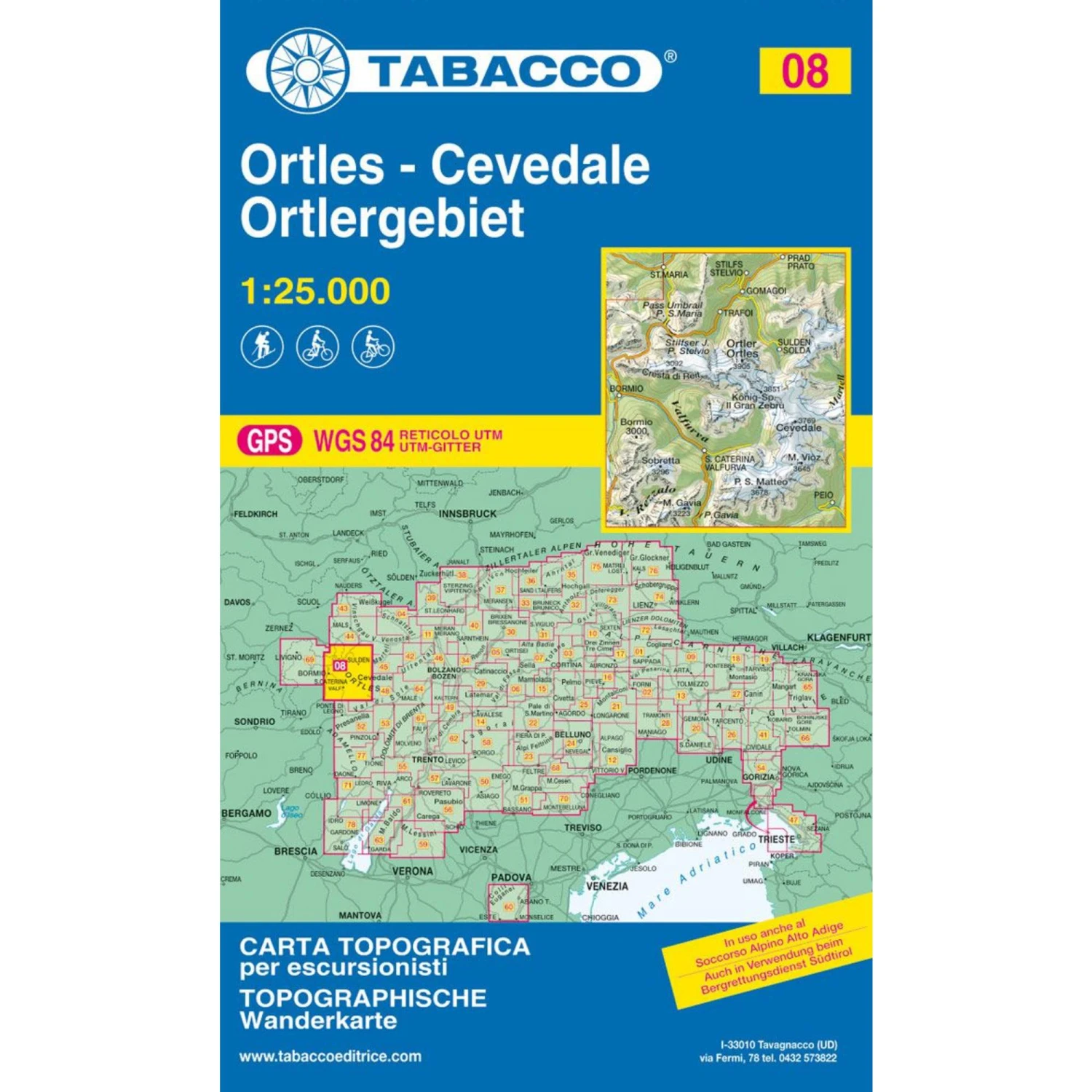 TABACCO WANDERN 1 : 25 000 ORTLERGEBIET - Wanderkarte 3 TABACCO WANDERN 1 : 25 000 ORTLERGEBIET - Wanderkarte