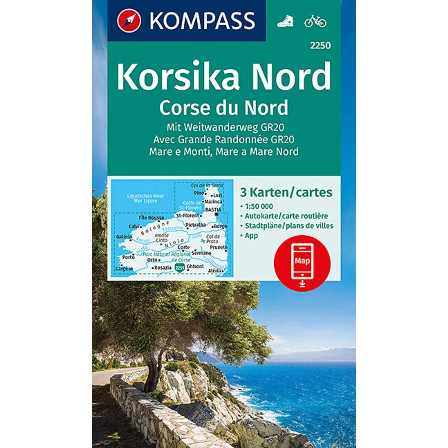 KOMPASS WANDERKARTE KORSIKA NORD 3 KOMPASS WANDERKARTE KORSIKA NORD