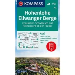 KOMPASS WANDERKARTE HOHENLOHE, ELLWANGER BERGE, CRAILSHEIM