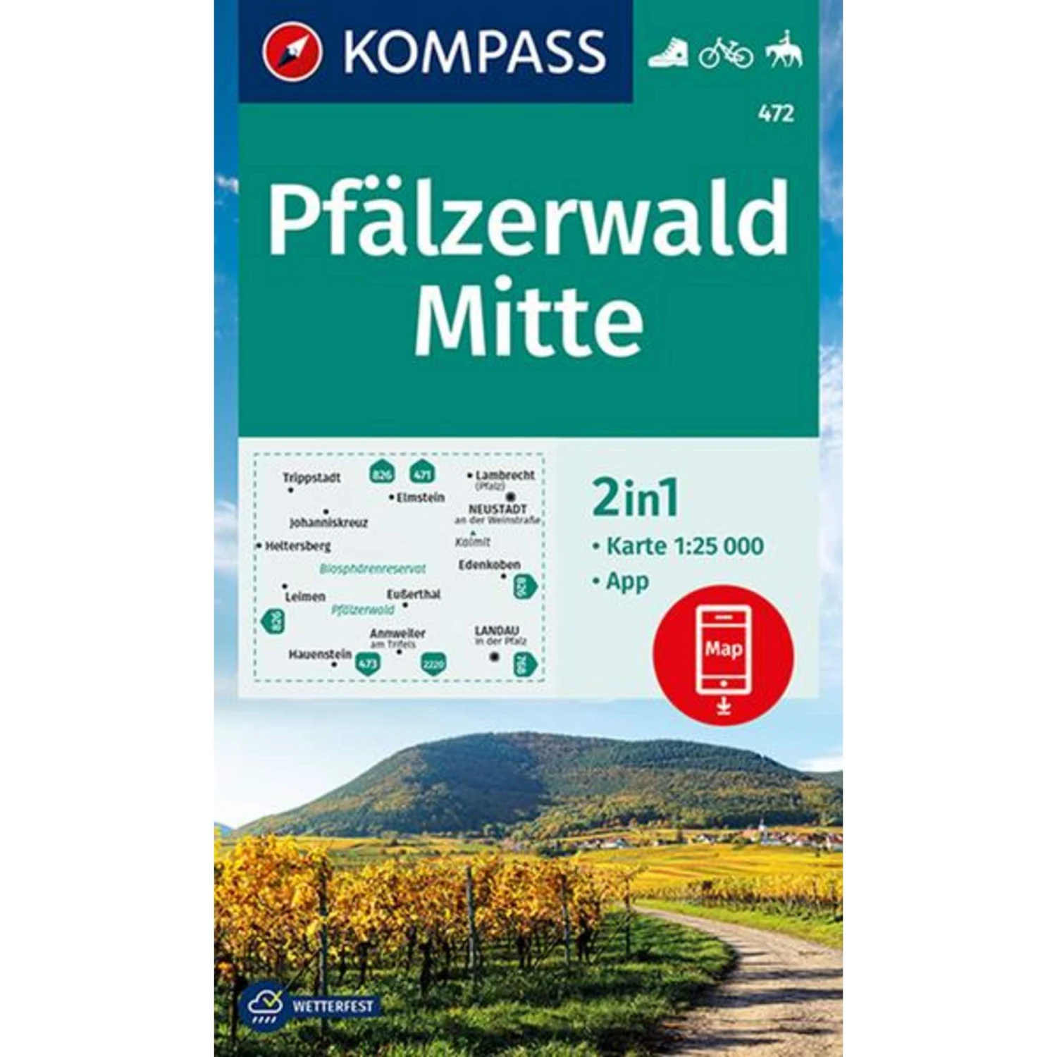 KOMPASS WANDERKARTE PFÄLZERWALD MITTE 1:25 000 3 KOMPASS WANDERKARTE PFÄLZERWALD MITTE 1:25 000