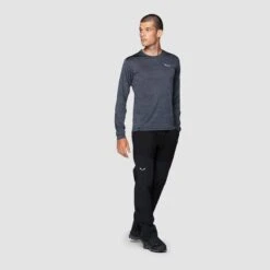 SALEWA PUEZ MELANGE DRY M L/S TEE Herren - Funktionsshirt -Sport Kleidung Welt 5637953382 c puez melange dry m ls tee salewa 24