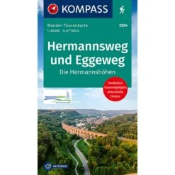 KOMPASS WANDER-TOURENKARTEN 2504 HERMANNSWEG UND EGGEWEG - Wanderkarte