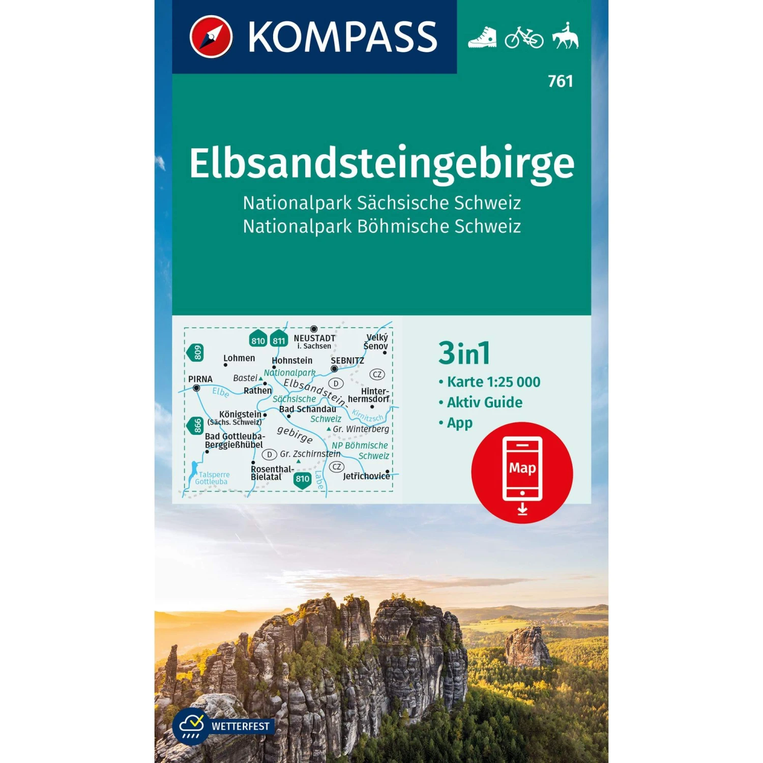 KOMPASS WANDERKARTE 761 ELBSANDSTEINGEBIRGE 3 KOMPASS WANDERKARTE 761 ELBSANDSTEINGEBIRGE