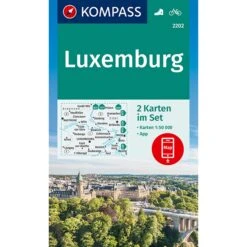 KOMPASS WANDERKARTE 2202 LUXEMBURG 1:50000 (2 KARTEN IM SET)
