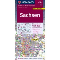 KOMPASS GRK 3708 SACHSEN - Fahrradkarte
