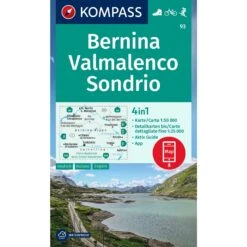 KOMPASS WANDERKARTE 93 BERNINA, VALMALENCO, SONDRIO